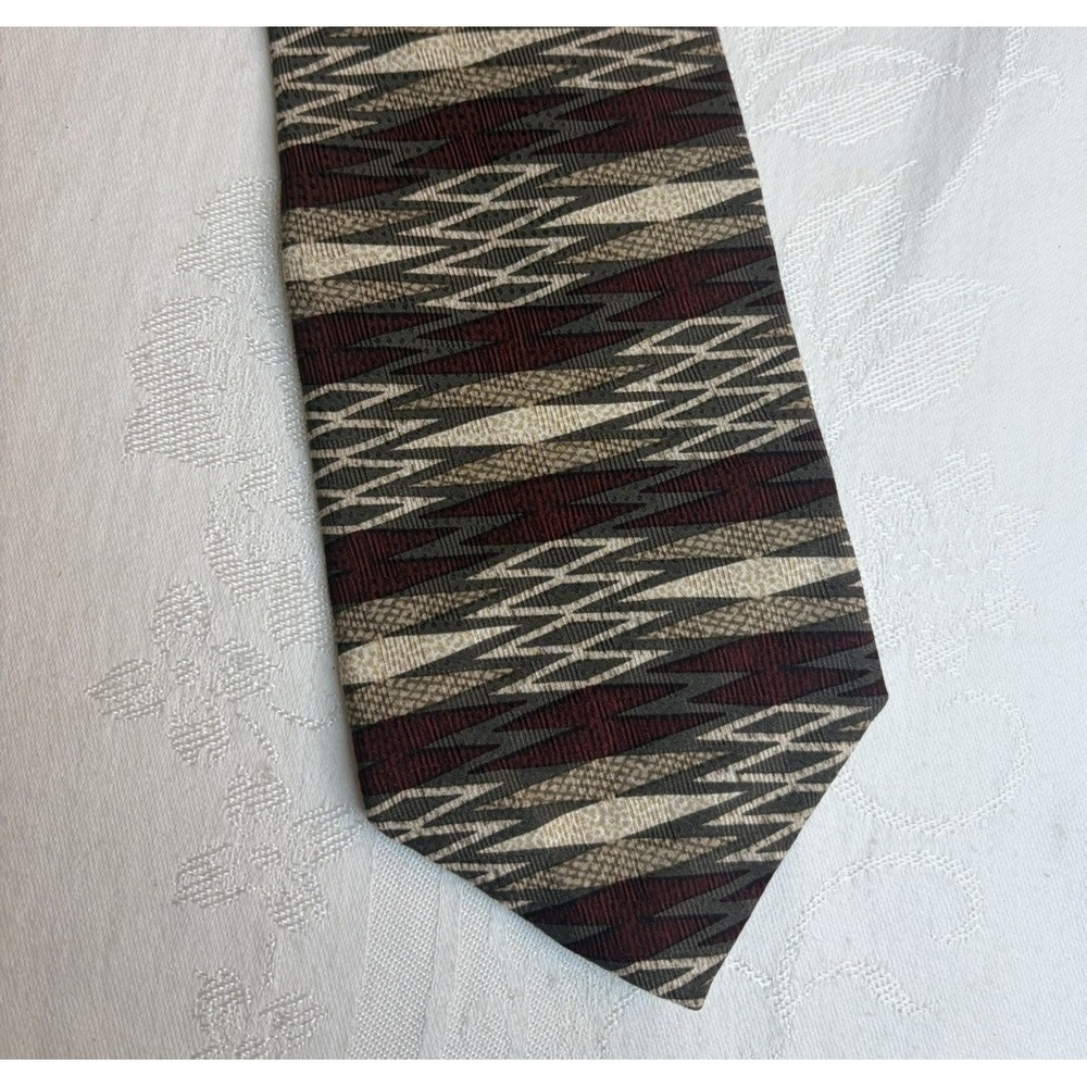 J. Riggings Necktie 100% Silk Vintage Geometric Mens Tie Business Attire